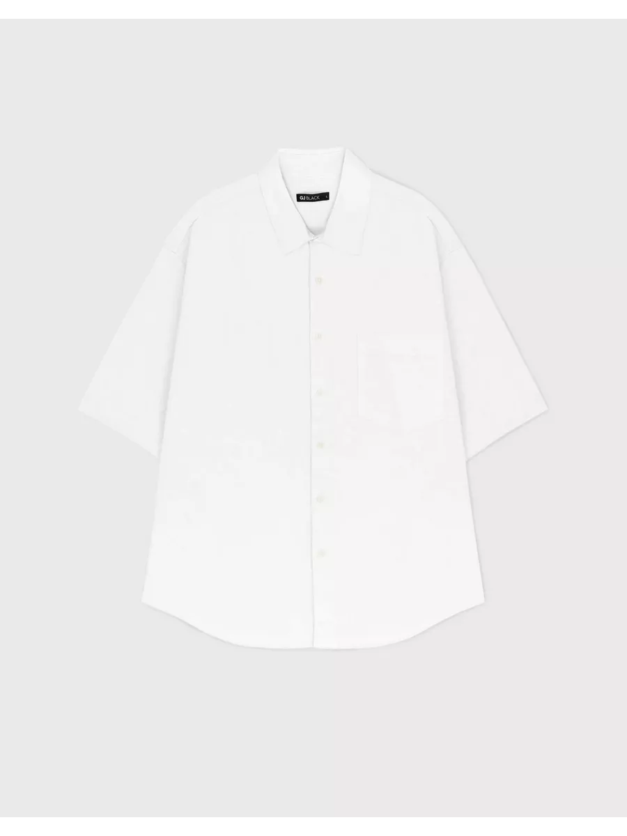 Белая рубашка oversize изо льна