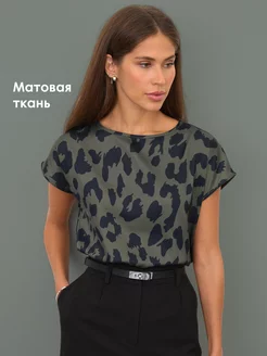 Нарядная блузка с коротким рукавом матовая Skifs 229437147 купить за 1 170 ₽ в интернет-магазине Wildberries