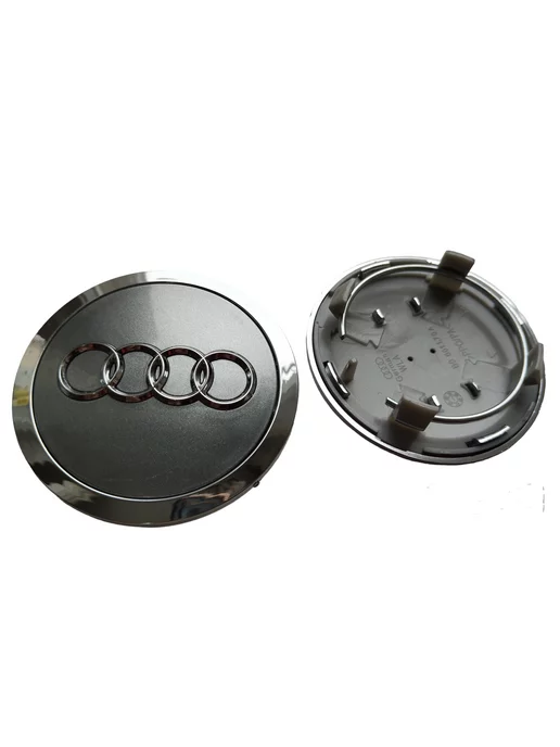 ДАВИ НА ГАЗ Заглушка на диск колеса AUDI колпачок литого диска АУДИ, серый, в упаковке 60 г, фото 2