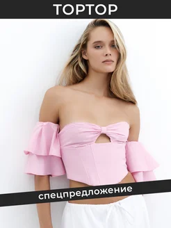 Корсет на шнуровке с накладными рукавами TOPTOP 229484485 купить за 5 749 ₽ в интернет-магазине Wildberries