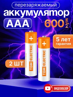 Аккумуляторные батарейки ааа мизинчиковые аккумуляторы TDMElectric 229499289 купить за 332 ₽ в интернет-магазине Wildberries