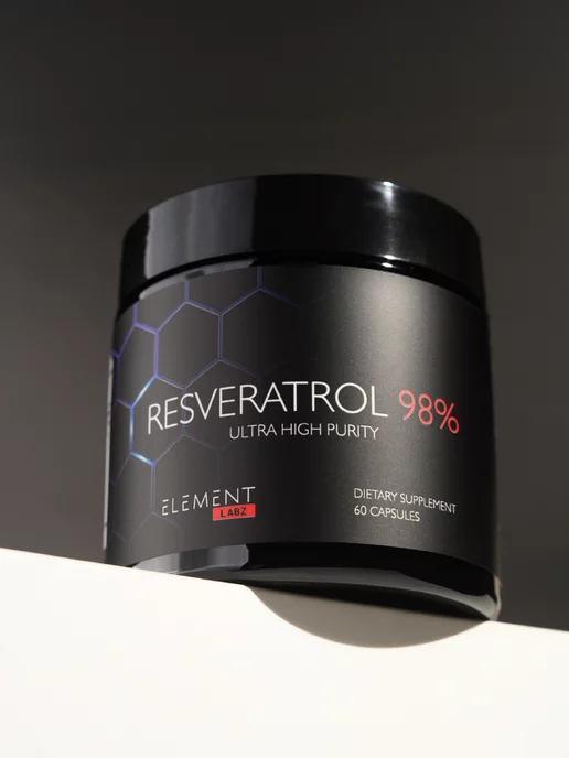 Element Labz Ресвератрол для сосудов (Resveratrol 98%) 300 мг, 60 кап, 200 мл, фото 6