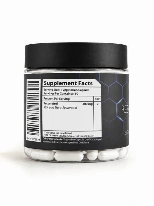 Element Labz Ресвератрол для сосудов (Resveratrol 98%) 300 мг, 60 кап, 200 мл, фото 8