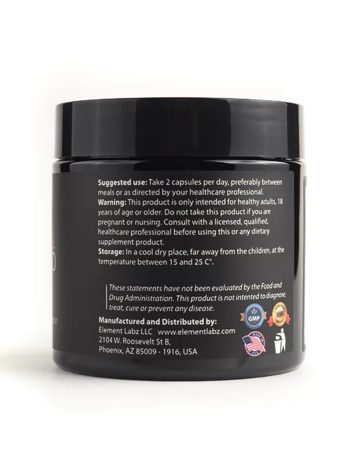 Element Labz Инозитол (Myo & D-Chiro Inositol) 1050 мг, 60 капсул, 200 мл, фото 4