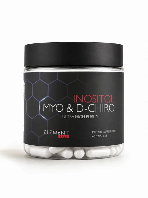 Element Labz Инозитол (Myo & D-Chiro Inositol) 1050 мг, 60 капсул, 200 мл, фото 7