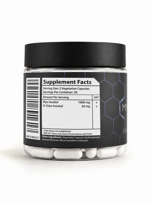 Element Labz Инозитол (Myo & D-Chiro Inositol) 1050 мг, 60 капсул, 200 мл, фото 8