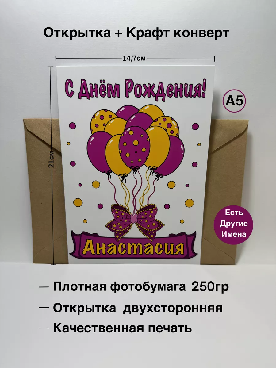 Картинки и открытки с днем рождения Настя, Анастасия- Скачать бесплатно на sweettofit.ru