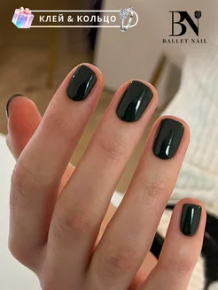 накладные ногти короткие с дизайном и клей для детей Ballet Nail 229639928 купить за 239 ₽ в интернет-магазине Wildberries