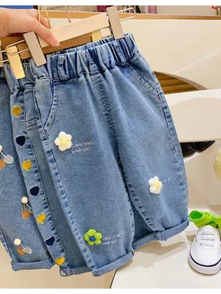 Джинсы на резинке мягкие «Цветочный стиль» Spring Kids Collection 229691471 купить за 1 041 ₽ в интернет-магазине Wildberries