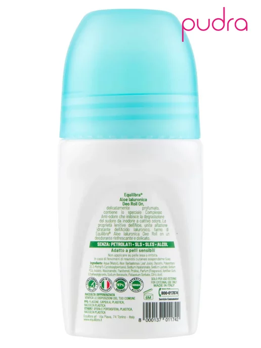 EQUILIBRA Aloe Deo Roll on Гиалуроновый роликовый дезодорант 50 мл, 50 мл, фото 2