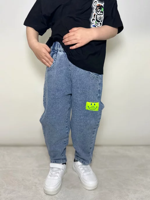 Little Coco Джинсы на резинке для мальчиков и девочек, вариант, фото 3