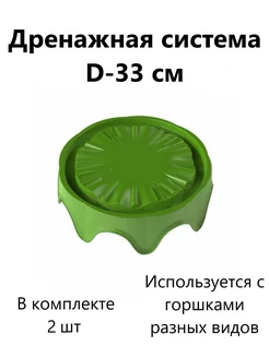 Дренажная система D33см под горшки для растений - 2шт