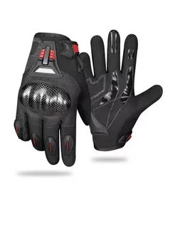 Перчатки текст MG07-CF, black-red