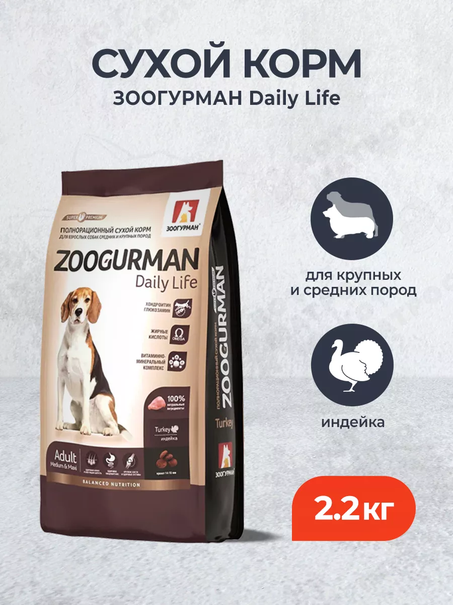 Daily корм для средних и...