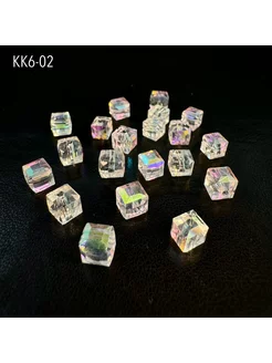 Бусины Кубики 6 мм в наборе 20 штук Crystal Stories 229949133 купить за 207 ₽ в интернет-магазине Wildberries