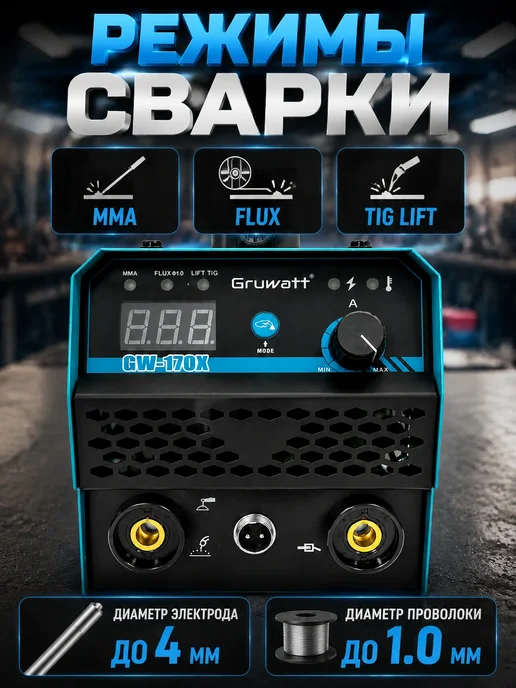 Gruwatt Сварочный полуавтомат инверторный без газа, вариант, фото 4