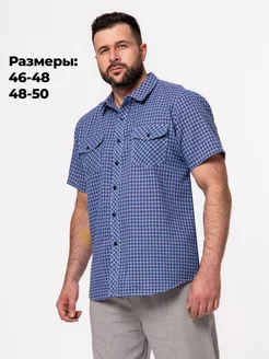 Рубашка мужская летняя с коротким рукавом хлопок Mr. Bigg 229980183 купить за 541 ₽ в интернет-магазине Wildberries