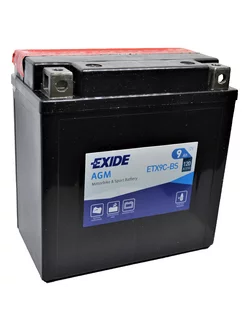 Аккумулятор 9Ач "EXIDE AGM ETX9C-BS" П.П. 135х75х139