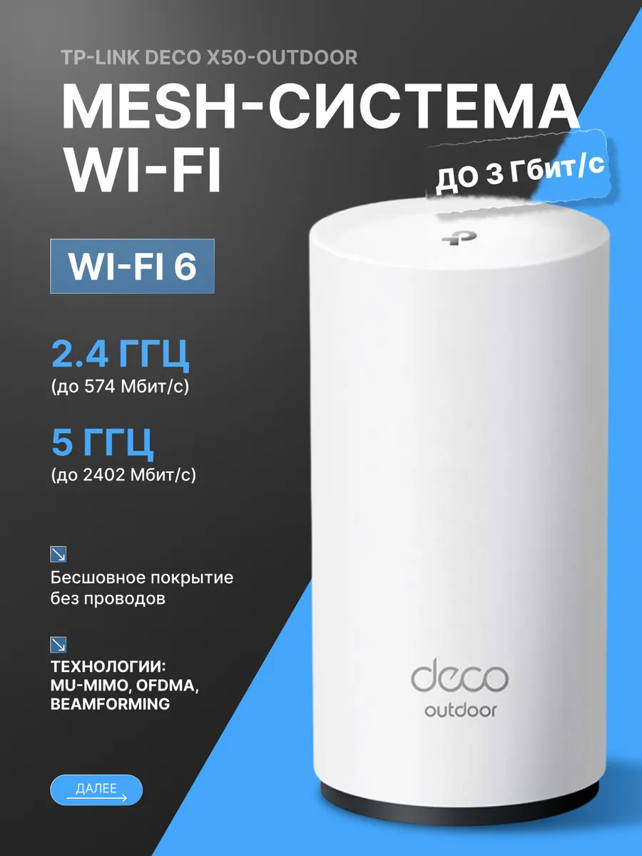Беспроводная MESH-система Wi-Fi Deco X50-Outdoor