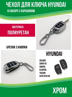 Чехол для ключа Hyundai Solaris Elantra Santa Fe Sonata