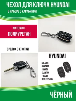 Чехол на ключ Hyundai Solaris Elantra Santa Fe Sonata Tucson