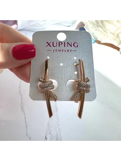 Серьги с узелком Xuping Jewelry 230058834 купить за 1 269 ₽ в интернет-магазине Wildberries