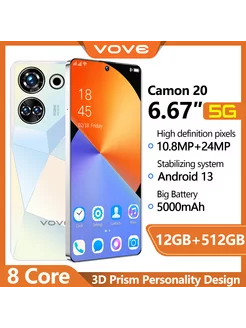 Игровой смартфон Camon20 Кинотелефон 5Gphone 512GB vove 230090440 купить за 10 800 ₽ в интернет-магазине Wildberries