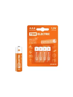 Элементы питания LR03 AAA Alkaline 1,5V BP-4 TDM TDM Electric 230116324 купить за 217 ₽ в интернет-магазине Wildberries