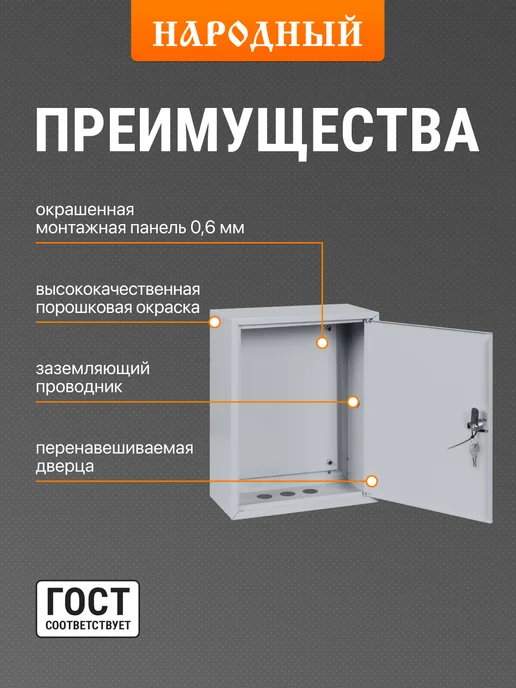 TDM Electric Щит распределительный ЩМП-1-1 395х310х150 IP31 Народный, 310x150, фото 3