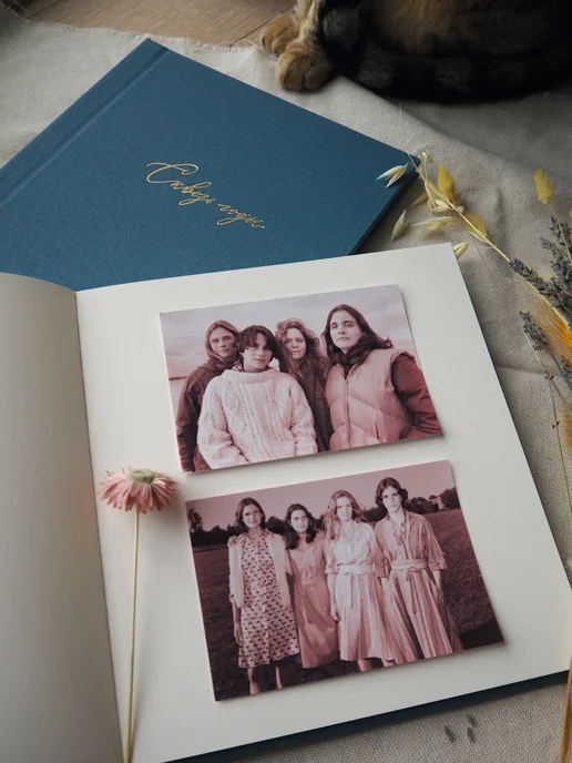 Запиши и подари Фотоальбом, книга для свадебных пожеланий и подарок, синий, фото 5