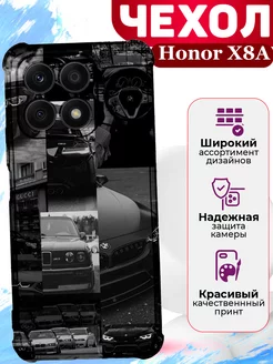 Чехол на Honor X8A силиконовый с принтом BMW