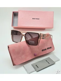 Солнцезащитные очки с поляризацией Miu Miu 230238239 купить за 1 852 ₽ в интернет-магазине Wildberries