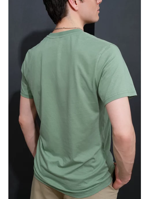 BLOSSOM MEN'S Футболка базовая однотонная хлопок комплект 2 шт, зеленый, фото 7