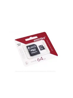 Карта памяти SB64GBSDCL10-01LE 64GB CLASS10 LE + адаптер