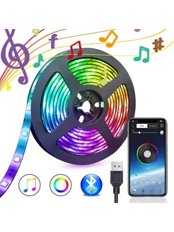 USB Bluetooth световая лента светодиодные лампы 3 м 230512906 купить за 488 ₽ в интернет-магазине Wildberries