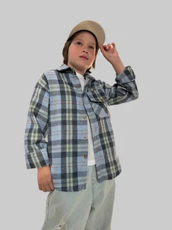 Рубашка детская в клетку хлопок