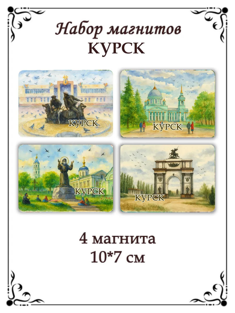 Набор магнитов на холодильник Курск