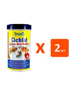 Корм Cichlid Colour Mini Pellets окраса цихлид 500 мл 2 шт