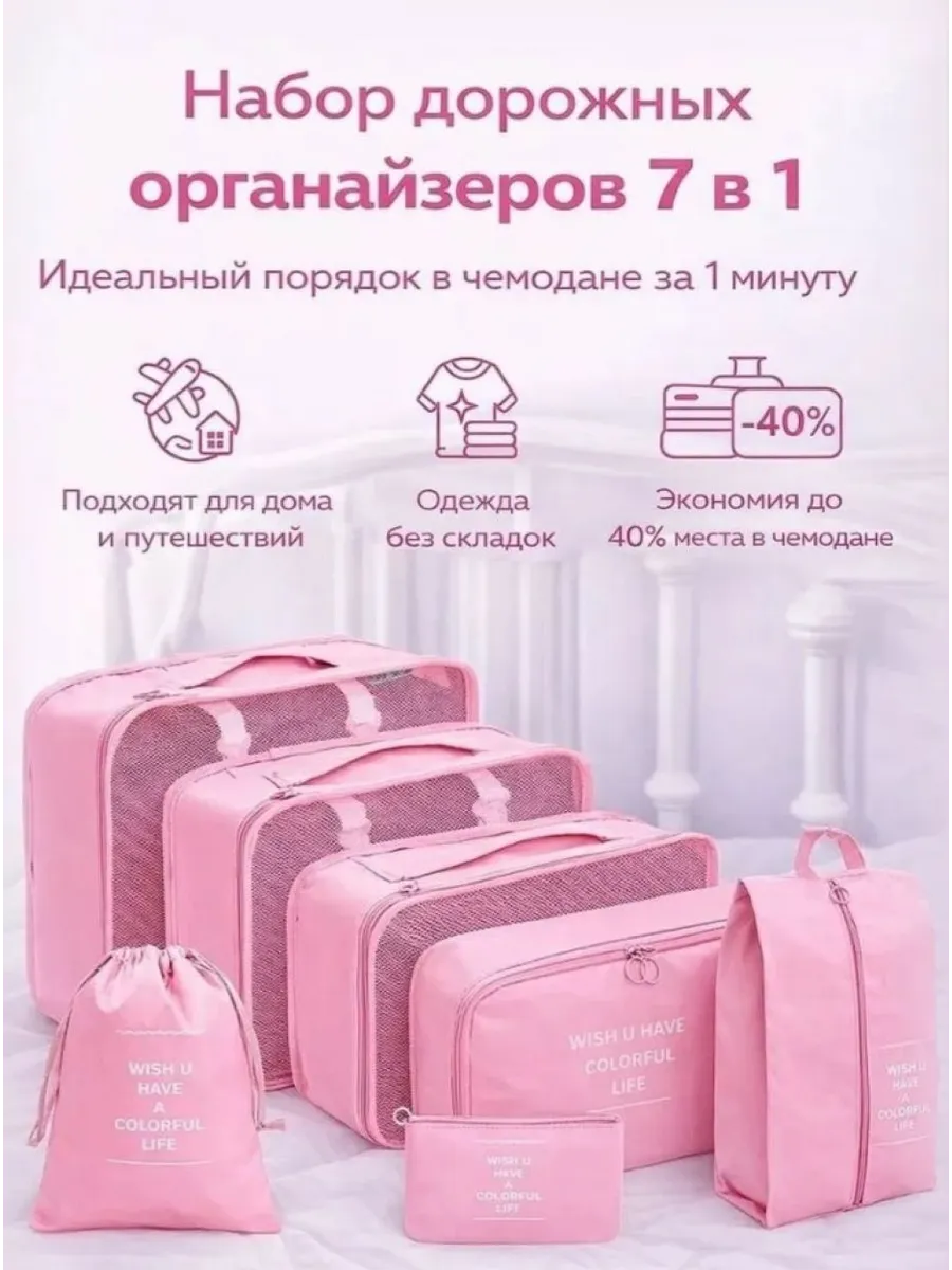 Органайзер для чемодана дорожный набор 7 в 1