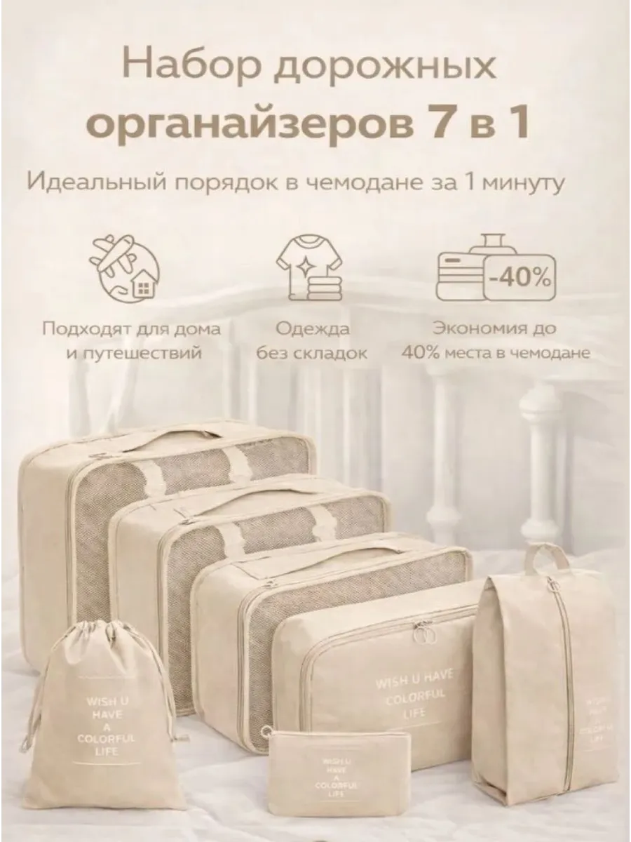 ArmStore-lux Органайзер для чемодана дорожный набор 7 в 1