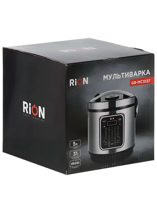 Rion Мультиварка 5 литров, 31 программа, 860 Вт серебристая, 5 л, 860 Вт, серебристый, фото 13
