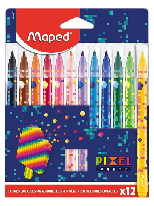 MAPED Фломастеры суперсмываемые декорированные, 12 цветов, 12 цв., фото 2