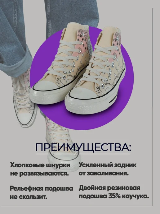 CONVERSE кеды конверсы, голубой, фото 3