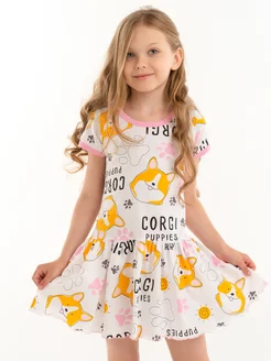 Летнее домашнее трикотажное платье для девочки миди Детский трикотаж RONDA 230798501 купить за 446 ₽ в интернет-магазине Wildberries