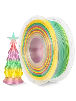 Филамент NVPRINT Silk PLA+ Rainbow 01 для 3D печати