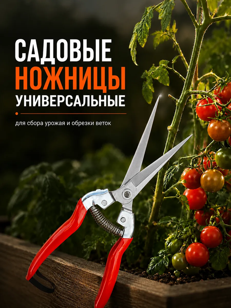 Ножницы садовые для цветов секатор универсальный