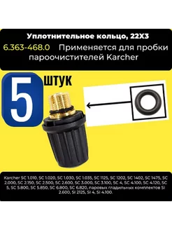 Кольцо пробки пароочистителя Karcher 5 шт