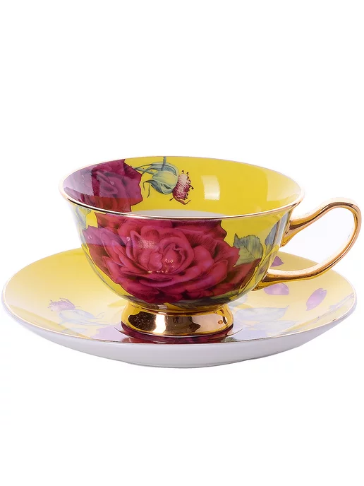 Сервиз чайный на 6 персон фарфор костяной - фото 8