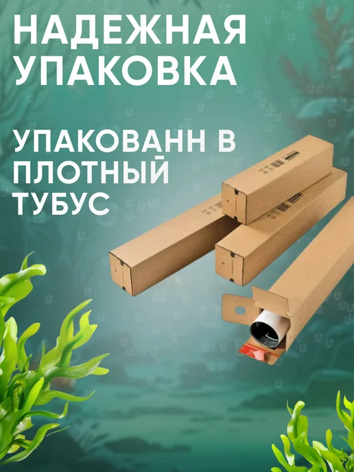 Barbus Фон для аквариума 60х124см, синий, фото 3