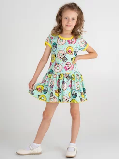 Летнее домашнее трикотажное платье для девочки миди Детский трикотаж RONDA 231087529 купить за 399 ₽ в интернет-магазине Wildberries